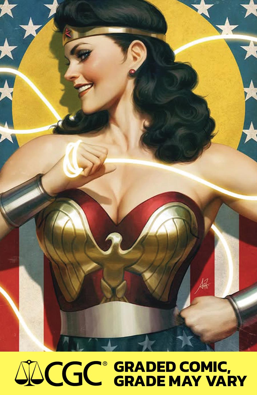 New History Of The DC Universe #1 Cover J DF Stanley Artgerm Lau Foil Variant Cover CGC Graded 9.6 Or Higher