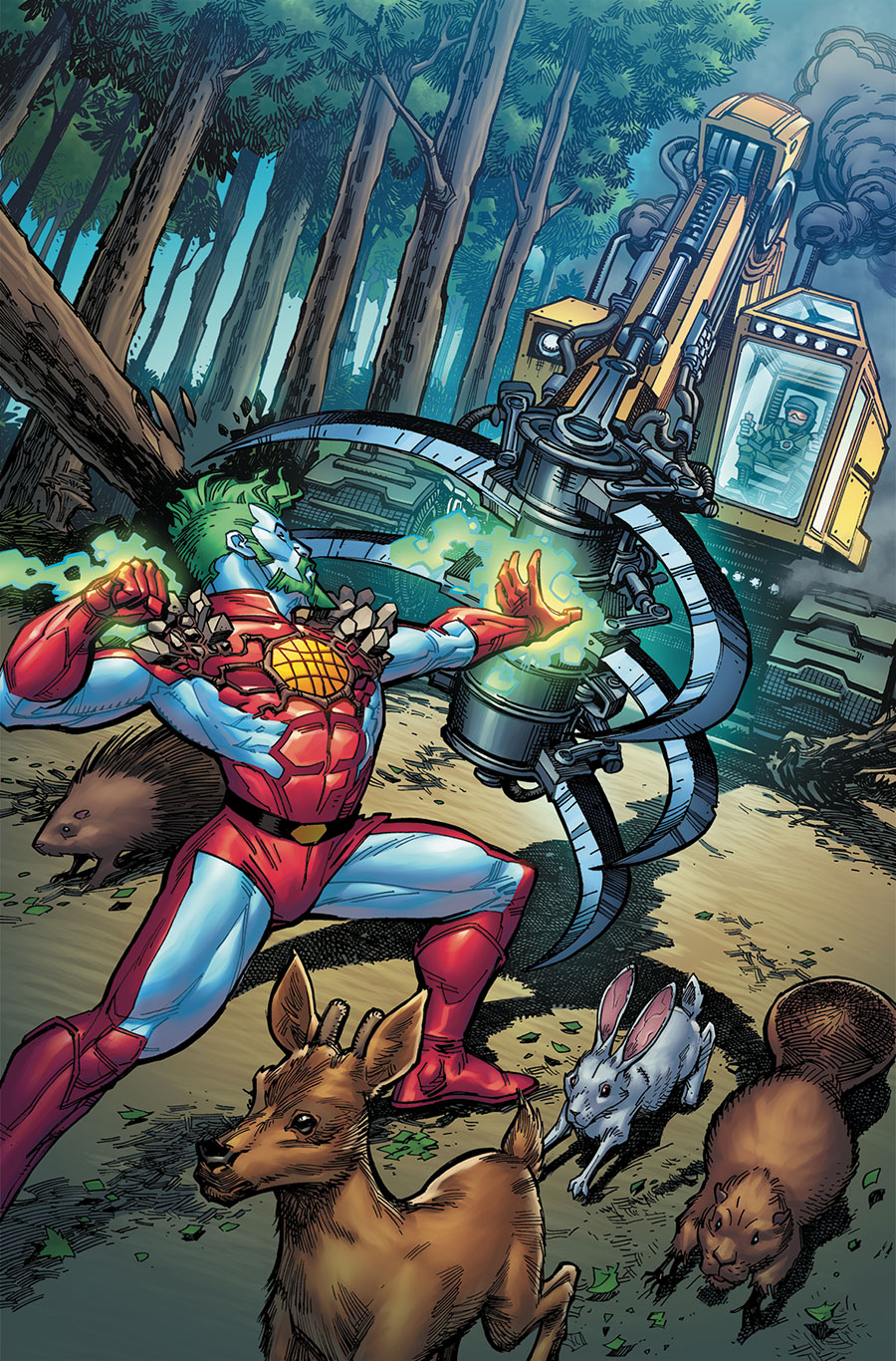 Captain Planet And The Planeteers Vol 2 #4 Cover E Dynamite Metal Premium Chad Hardin Cover