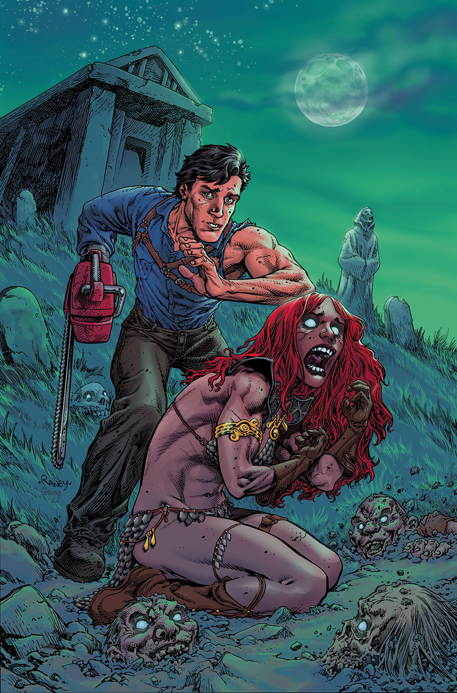 Red Sonja vs The Army Of Darkness #4 Cover F Limited Edition Tom Raney Virgin Cover