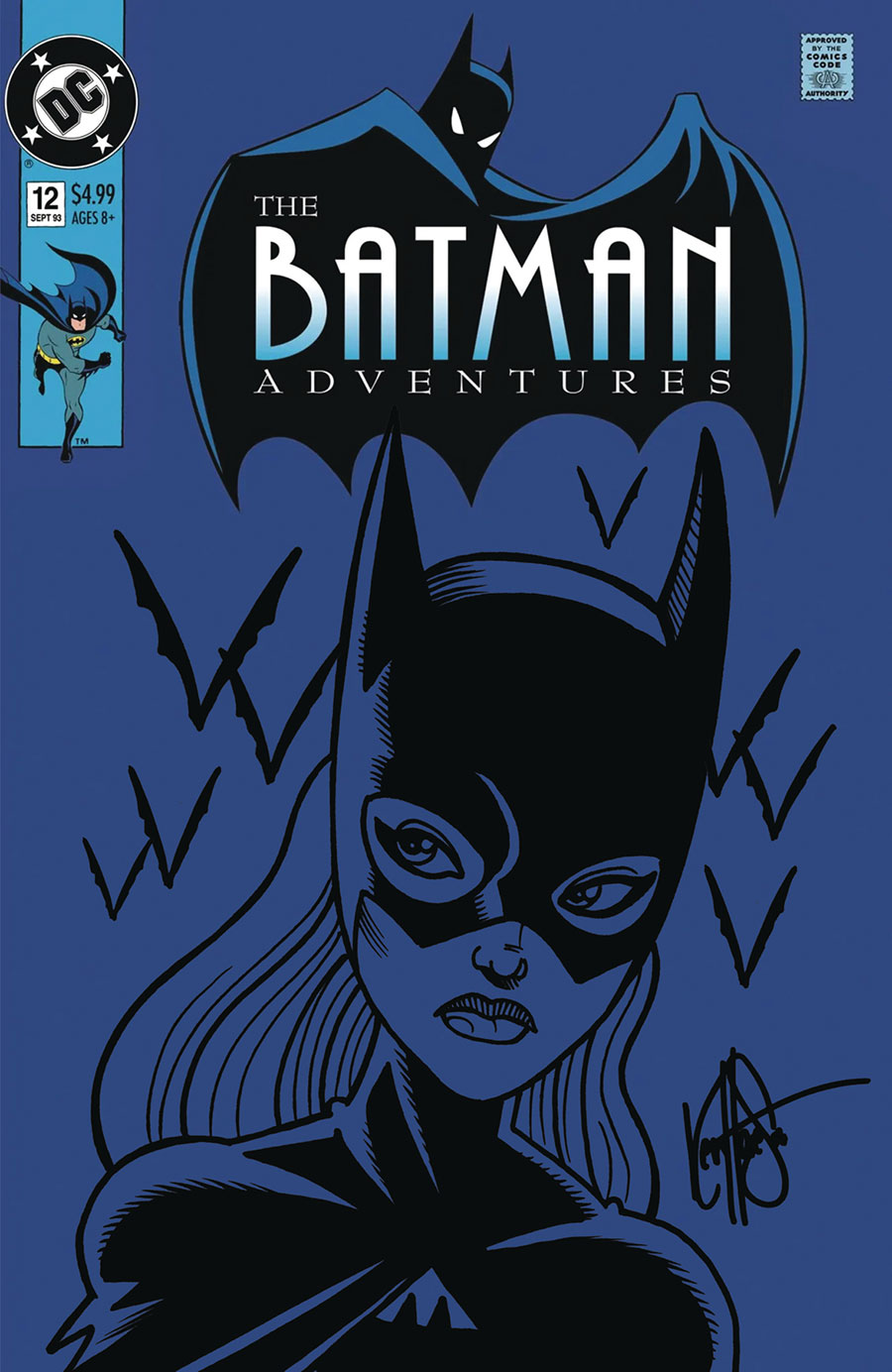Batman Adventures #12 Facsimile Edition Cover F DF Blank Variant Cover Signed & Remarked By Ken Haeser With A Batgirl Hand-Drawn Sketch
