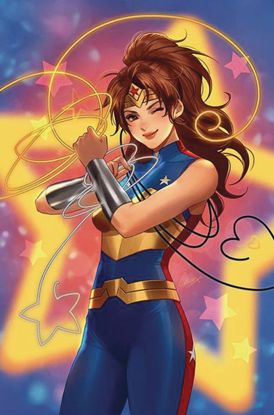 Trinity Daughter Of Wonder Woman #2 Cover G DF Lesley Leirix Li Variant Cover Golden Lasso Signature Series Signed By Tom King