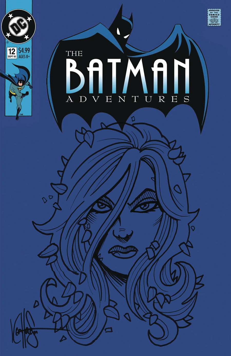 Batman Adventures #12 Facsimile Edition Cover H DF Blank Variant Cover Signed & Remarked By Ken Haeser With A Poison Ivy Hand-Drawn Sketch