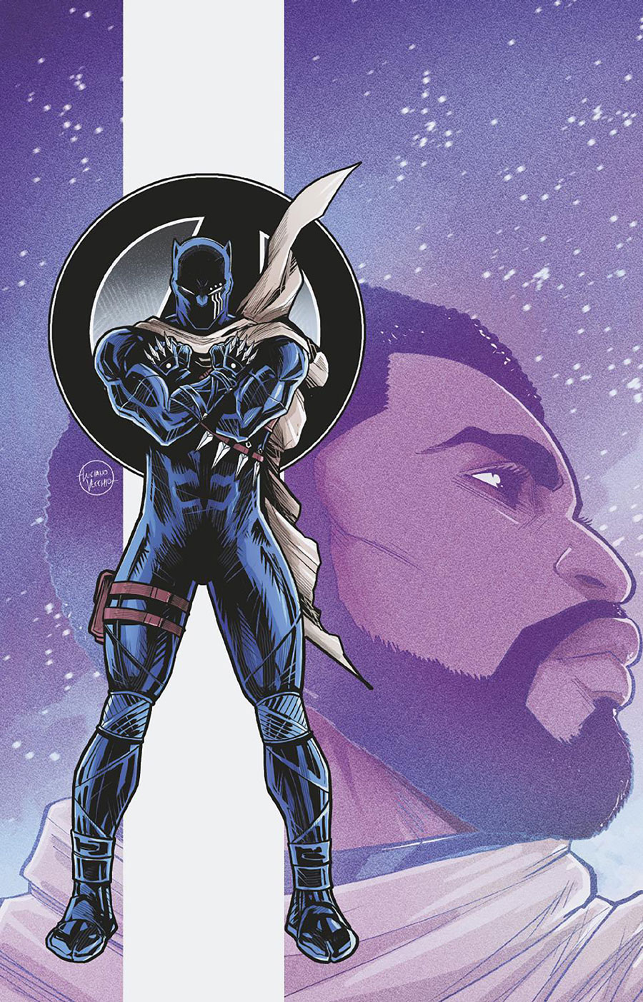 Avengers Vol 8 #28 Cover E Incentive Luciano Vecchio Black Panther Virgin Cover (One World Under Doom Tie-In)