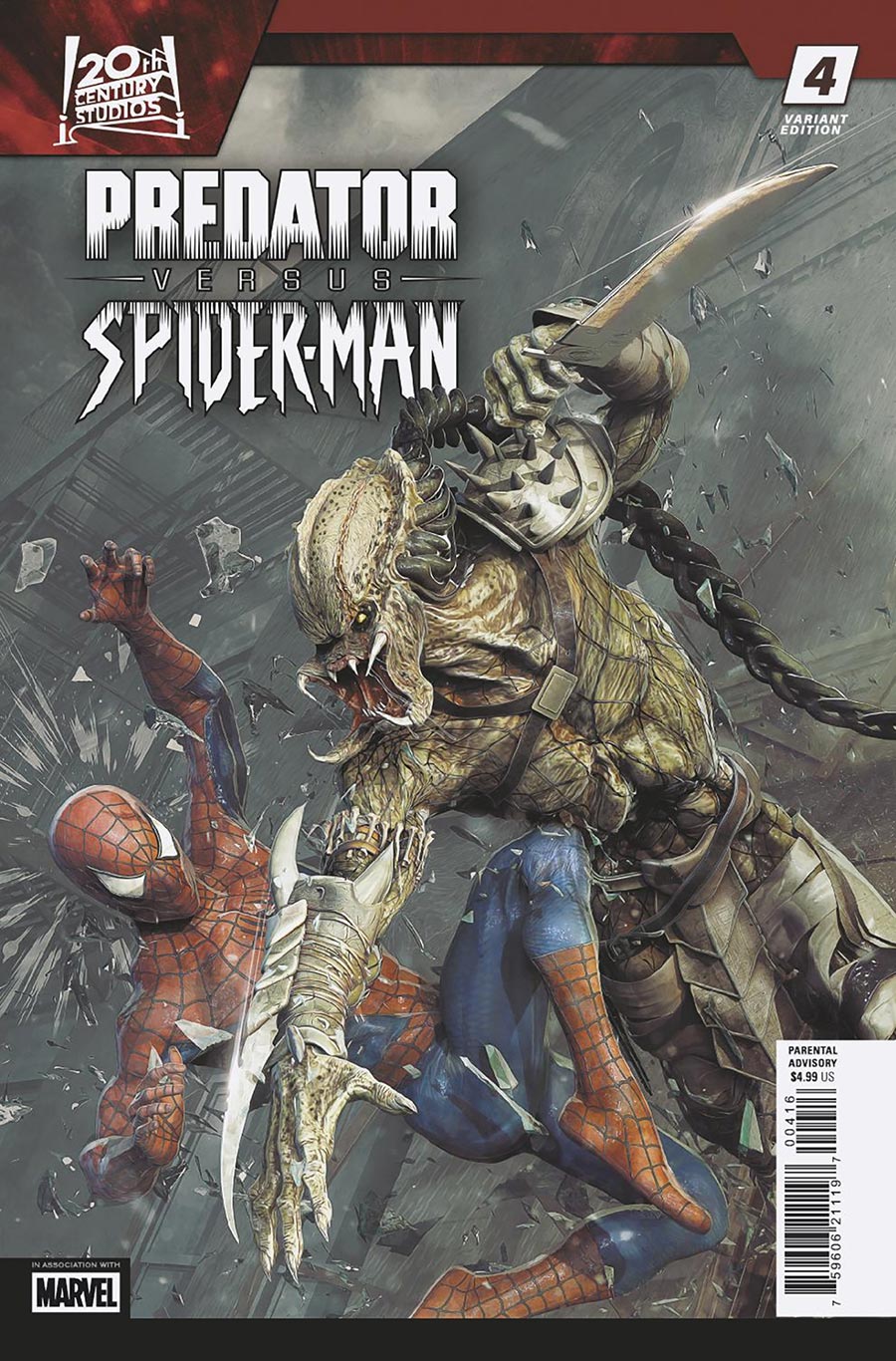 Predator vs Spider-Man #4 Cover C Incentive Bjorn Barends Variant Cover