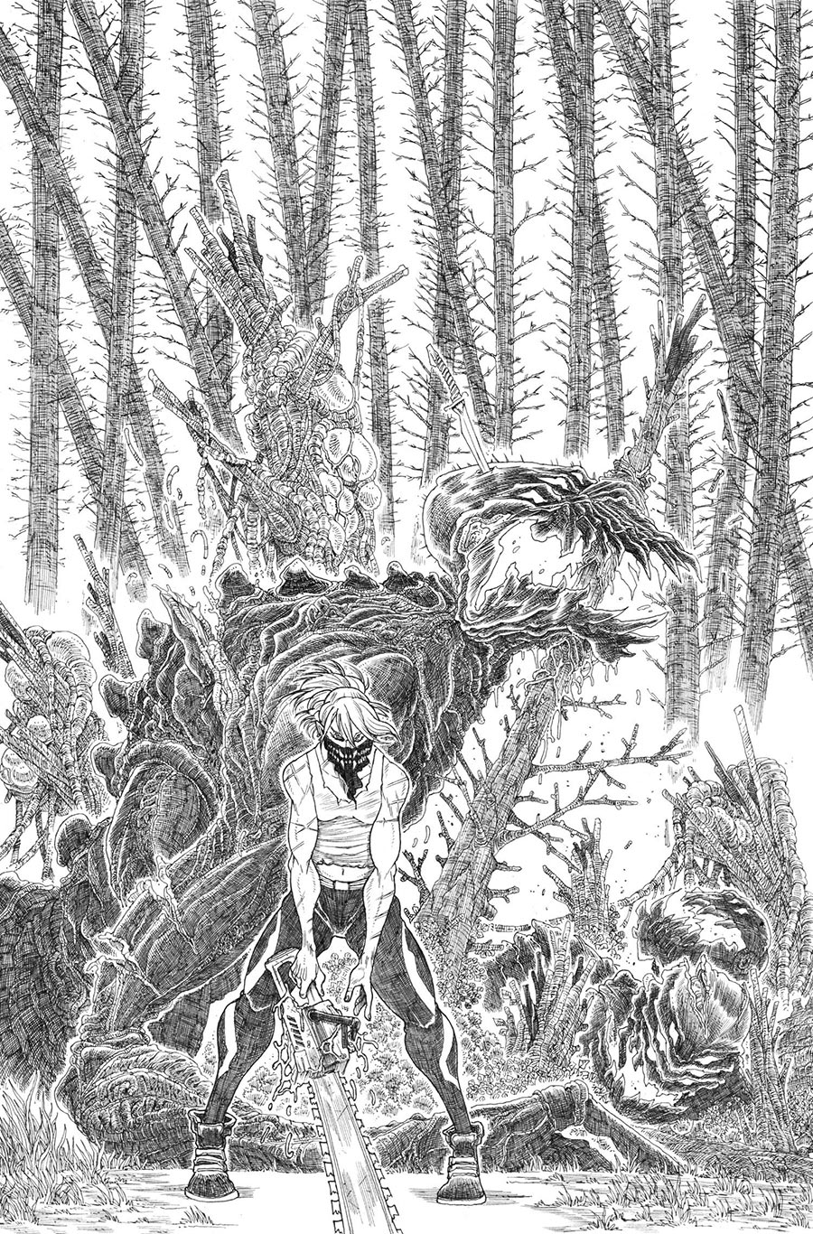 Something Is Killing The Children #44 Cover F Incentive James Stokoe Reveal Black & White Virgin Cover