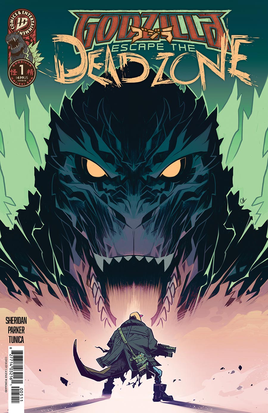 Godzilla Escape The Deadzone #1 Cover E Incentive Caspar Wijngaard Variant Cover (Kai-Sei Era)