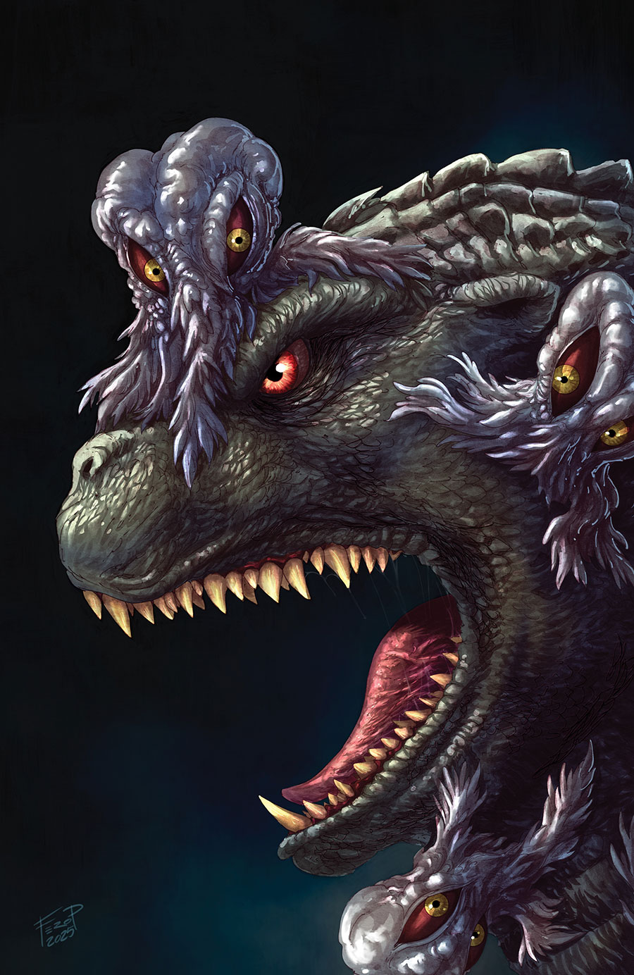 Godzilla Here There Be Aliens #2 Cover C Incentive Fero Pe Virgin Cover