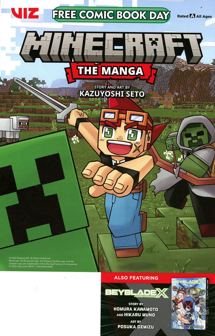FCBD 2025 Minecraft The Manga & Beyblade X Special - FREE - Limit 1 Per Customer