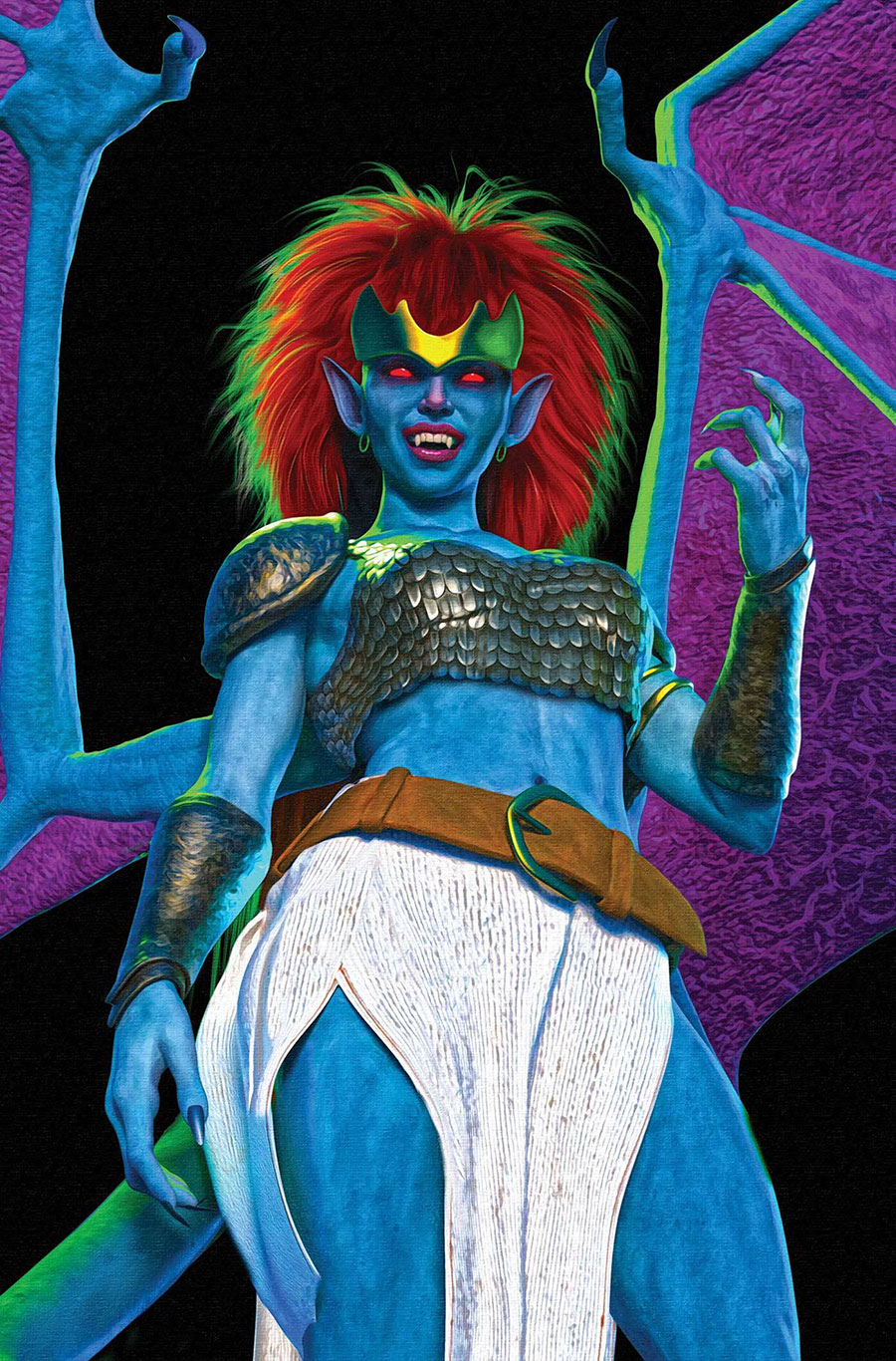 Gargoyles Demona #1 Cover W Incentive Mark Spears Black Background Virgin Cover