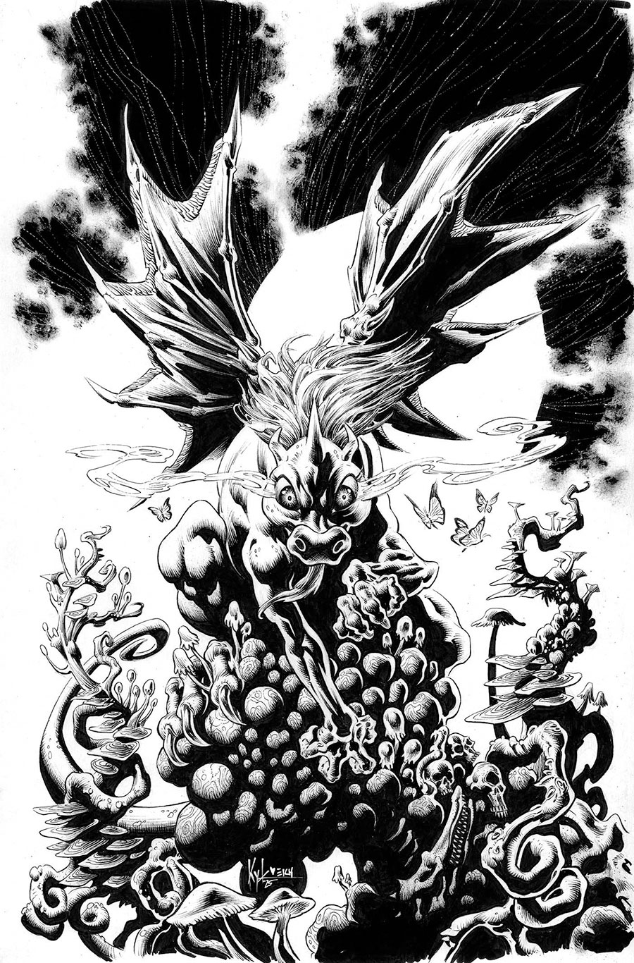 Herculoids #4 Cover M Incentive Kyle Hotz Line Art Virgin Cover