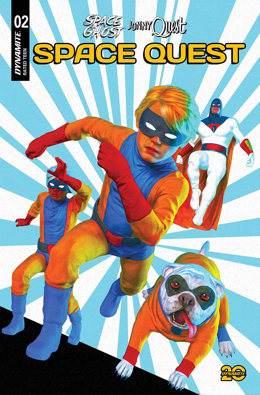 Space Ghost Jonny Quest SpaceQuest #2 Cover T Variant Mark Spears Blue Background Cover