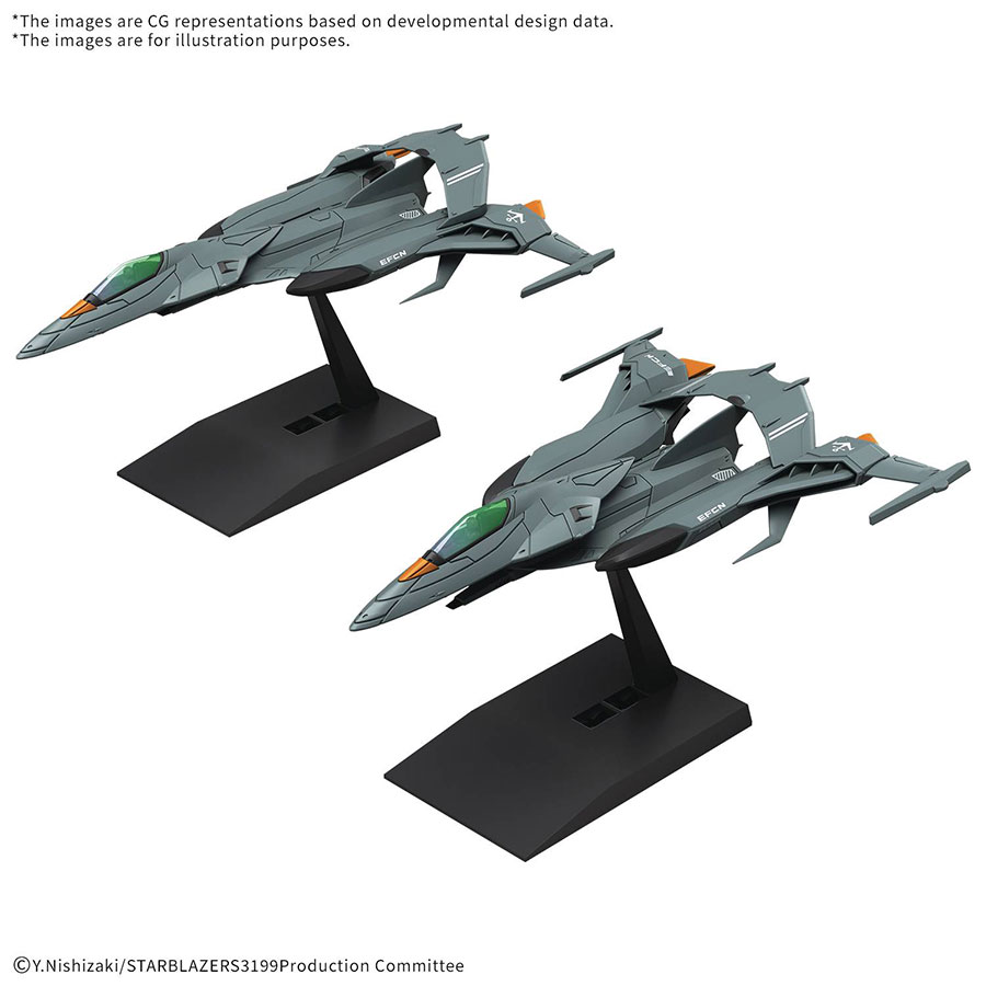 Star Blazers 3199 Mecha Collection DX Kit #02 Type 5 Experimental Space Heavy Strike Fighter Cosmo Pyton (2 Machine Set)