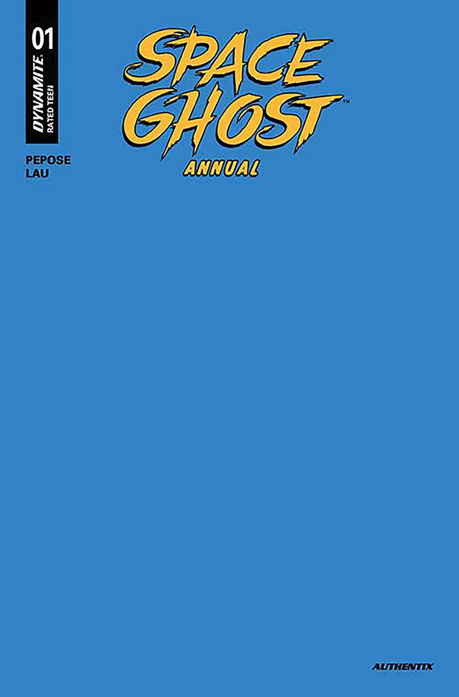 Space Ghost Vol 4 Annual #1 Cover M Variant Blue Blank Authentix Cover