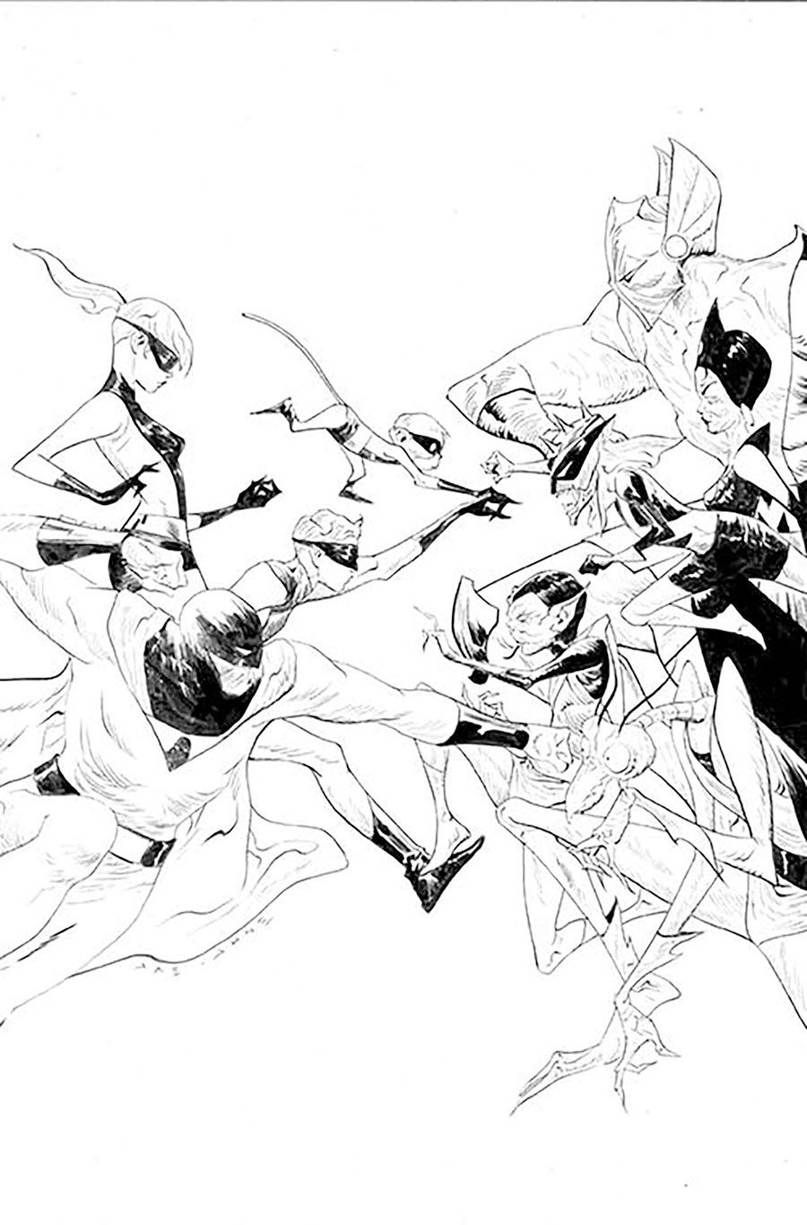Space Ghost Vol 4 Annual #1 Cover N Incentive Jae Lee Line Art Virgin Cover