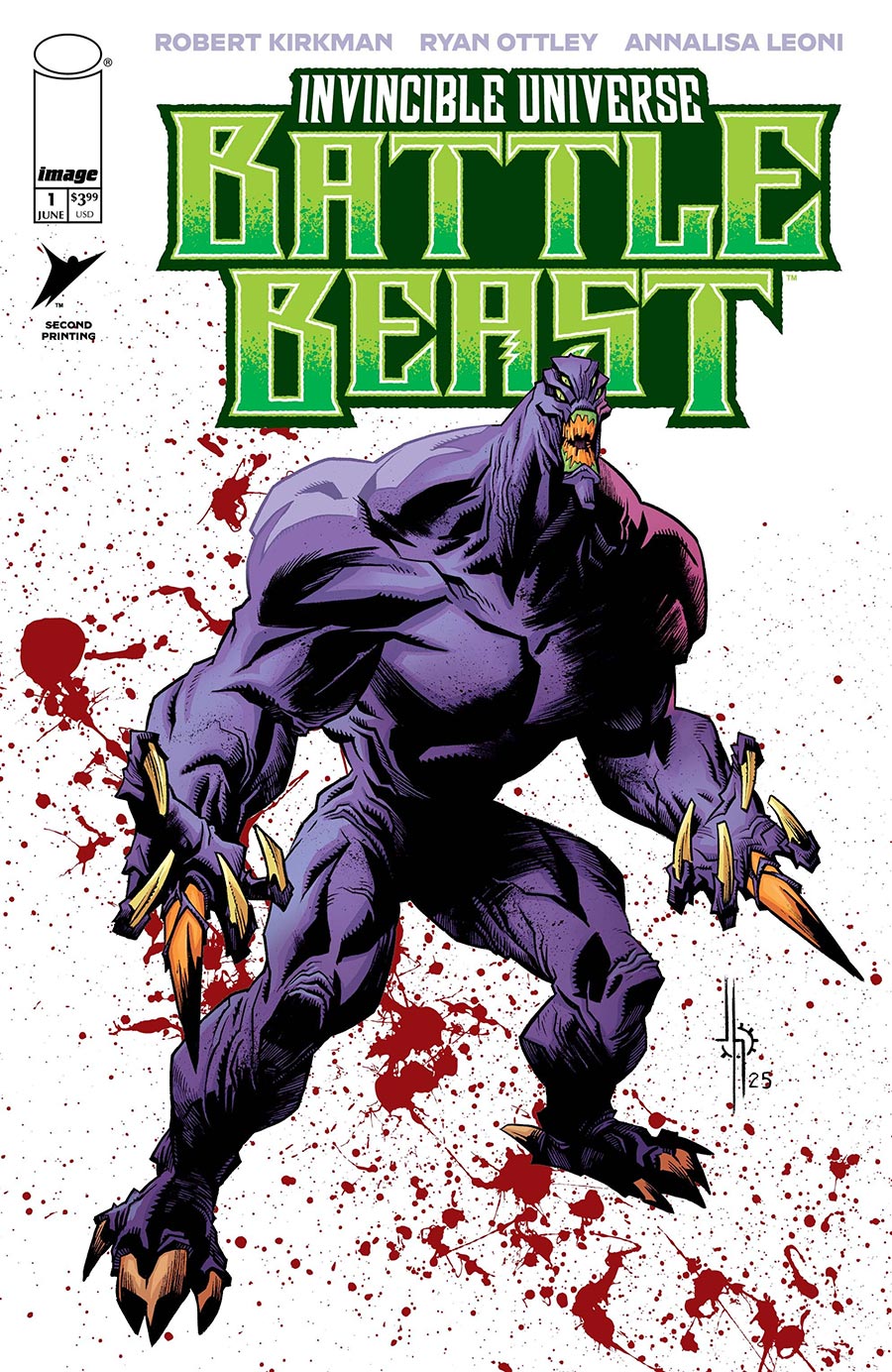 Invincible Universe Battle Beast #1 Cover M 2nd Ptg B Jason Howard Variant Cover