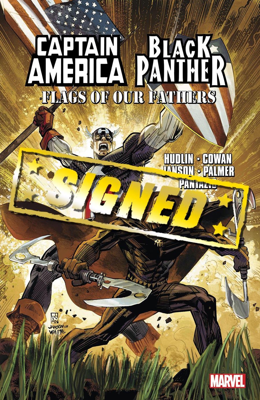 Captain America Black Panther Flags Of Our Fathers TP New Printing (2025) Signed By Denys Cowan