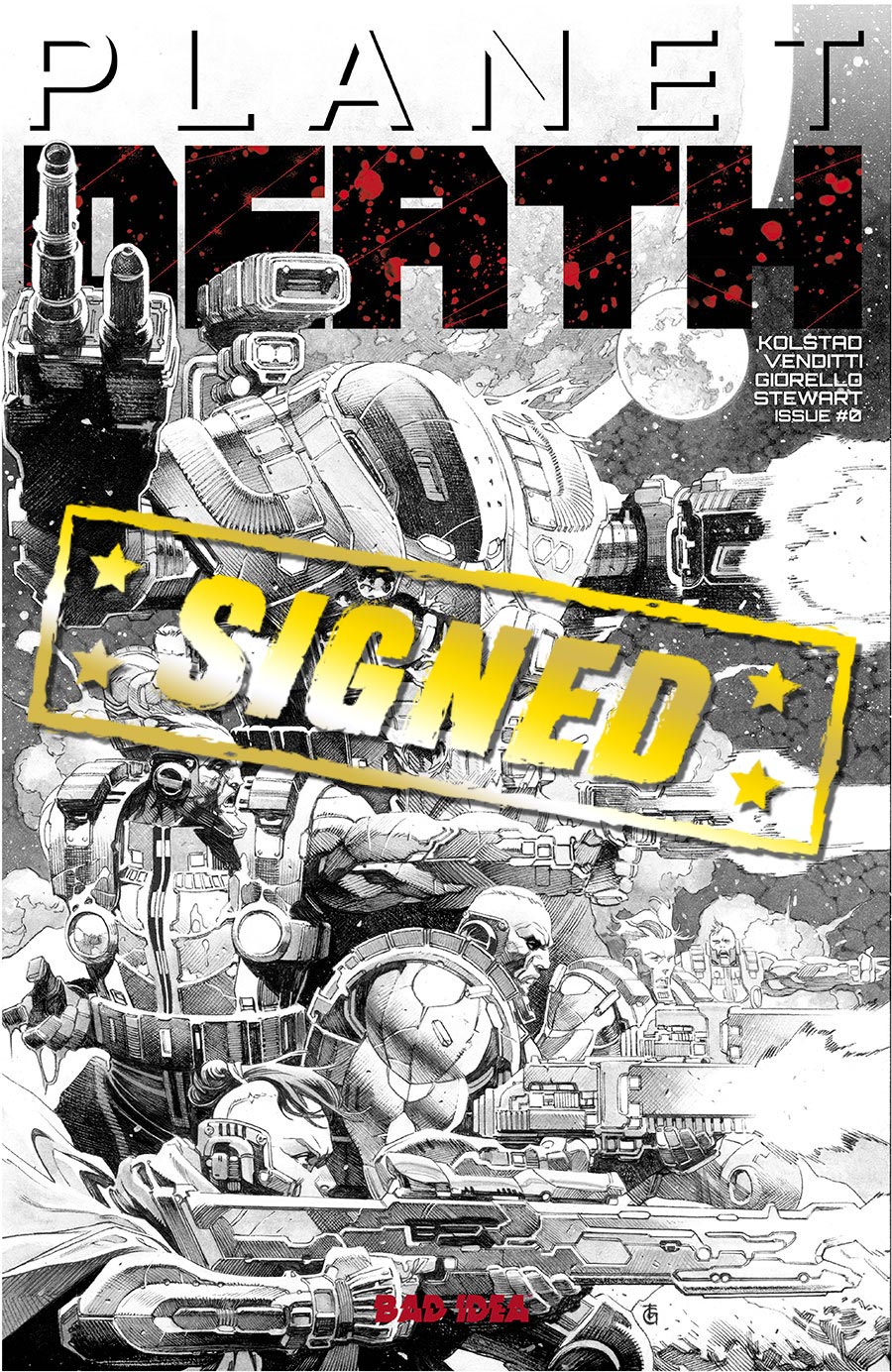 Planet Death #0 Cover D 2nd Ptg Signed By Robert Venditti