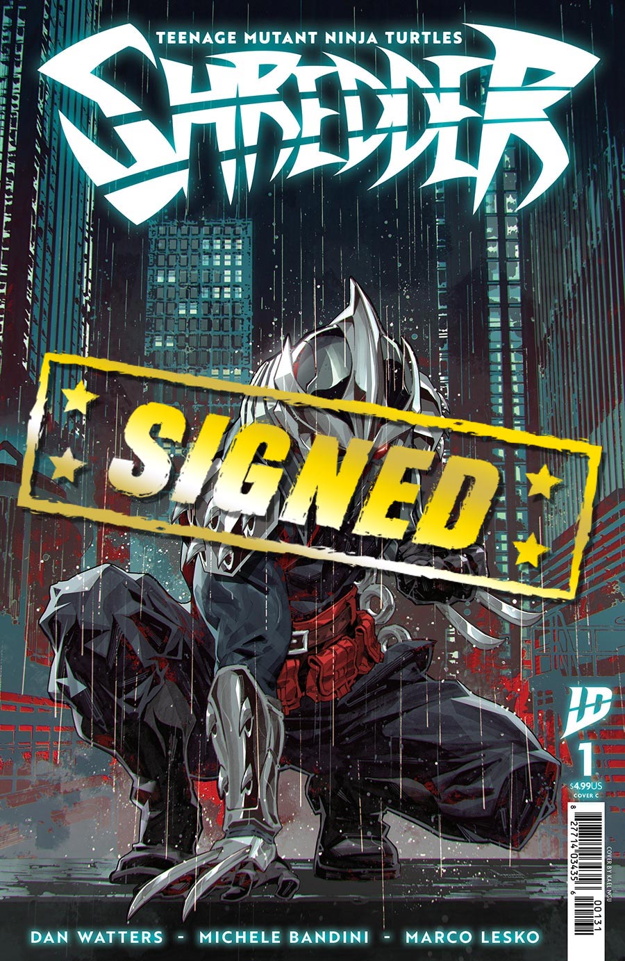 Teenage Mutant Ninja Turtles Shredder #1 Cover K Variant Kael Ngu Cover Signed By Dan Watters