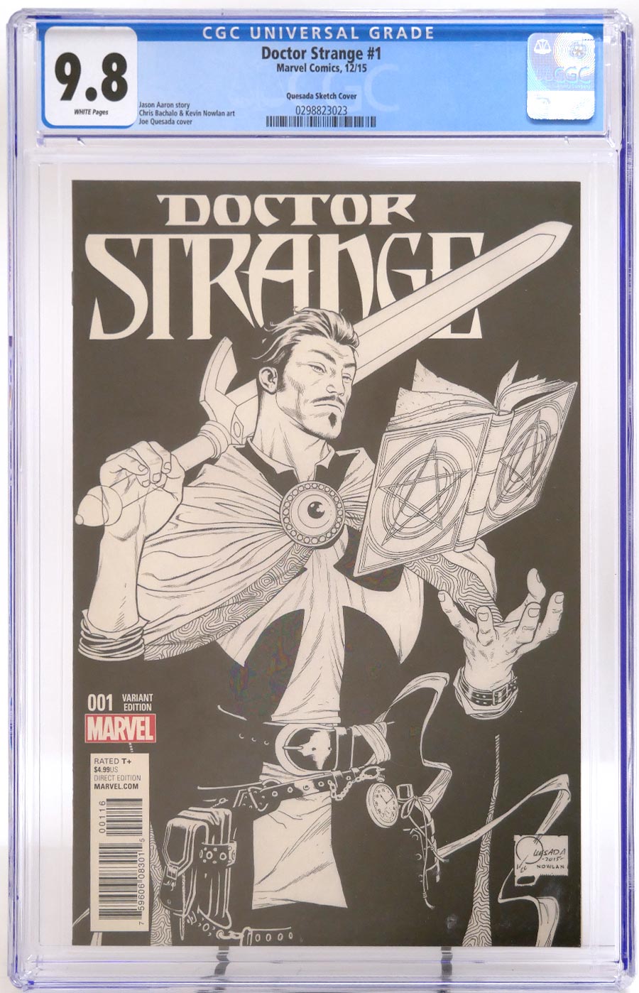 Doctor Strange Vol 4 #1 Cover N CGC 9.8 Incentive Joe Quesada Sketch Variant Cover