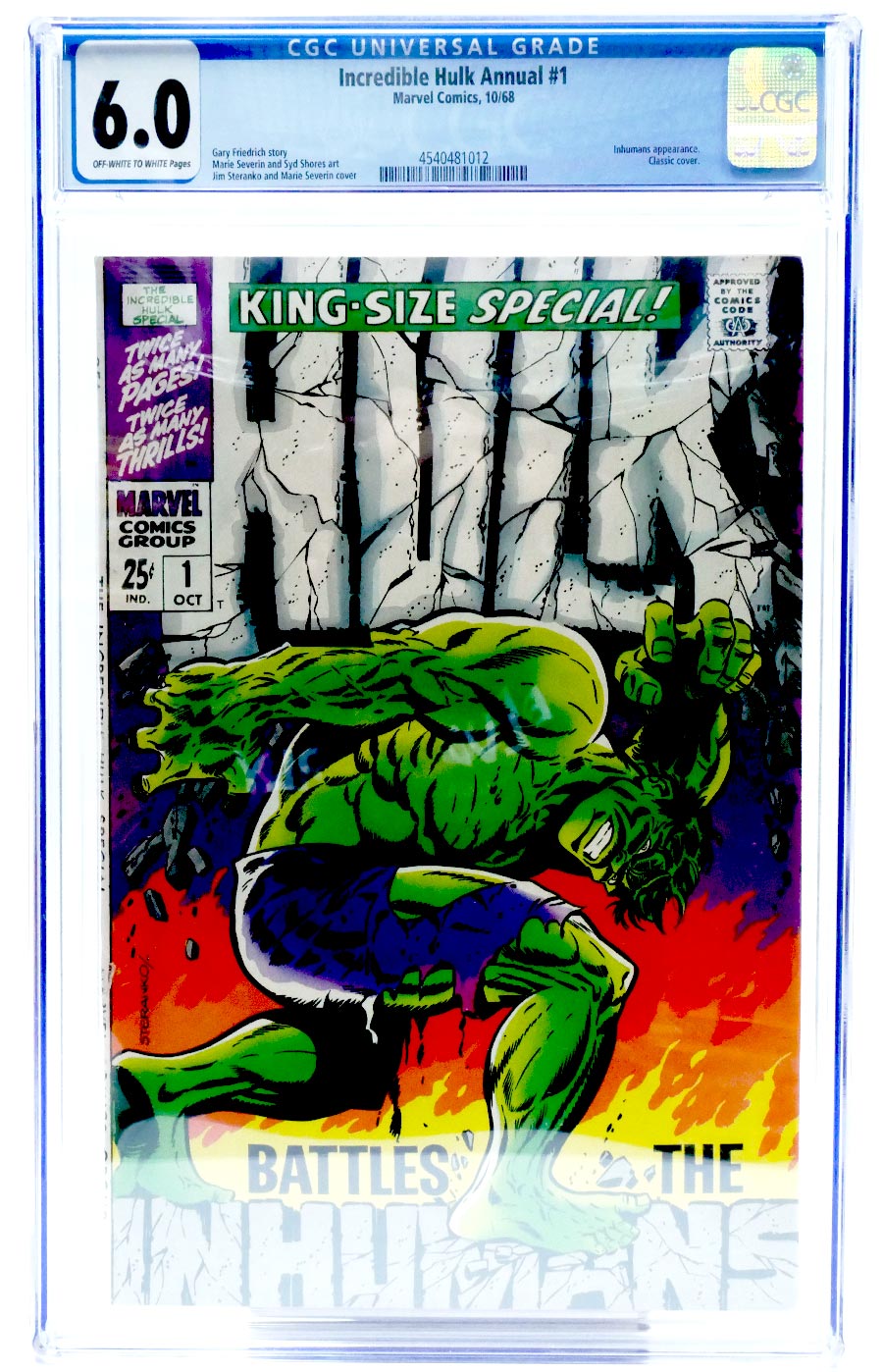 Incredible Hulk King Size Special #1 Cover C CGC 6.0