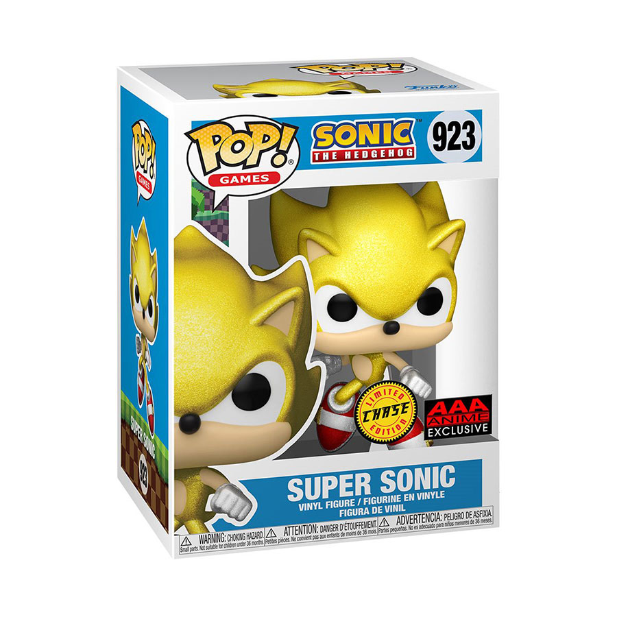 POP Sonic the Hedgehog Super Sonic AAA Anime Exclusive Chase Vinyl Figure
