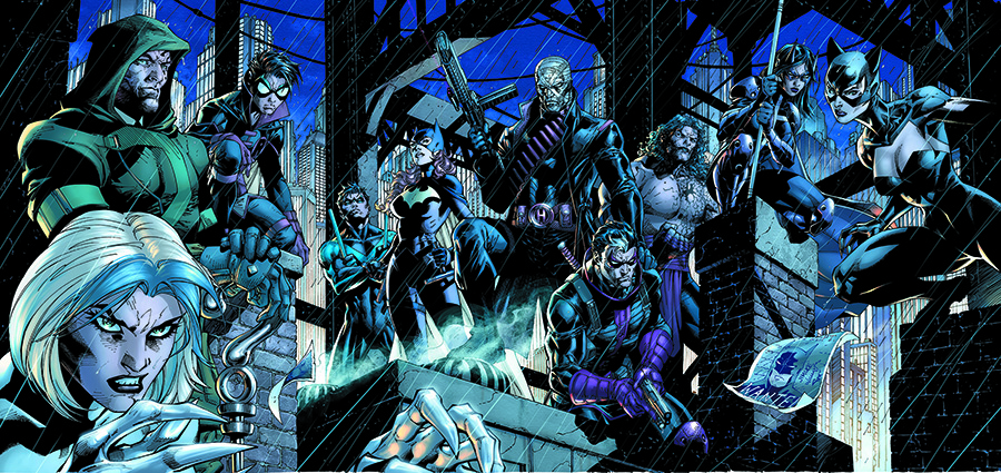 Batman Vol 3 #163 Cover I Variant Jim Lee & Scott Williams Hush Connecting Gatefold Cover (DC All In)(Hush 2 Part 6)