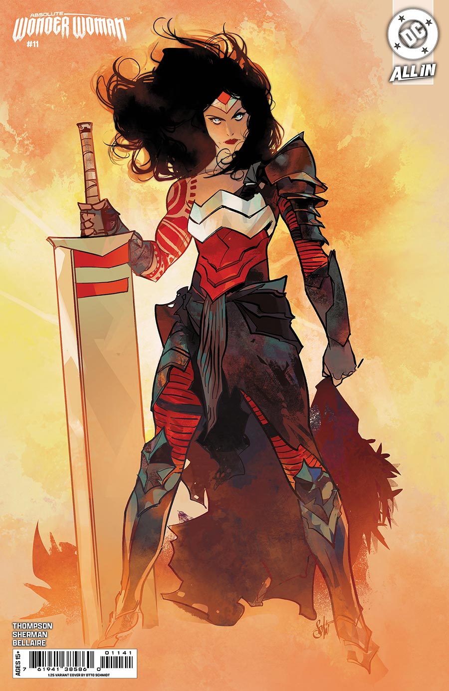 Absolute Wonder Woman #11 Cover D Incentive Otto Schmidt Card Stock Variant Cover (DC All In)