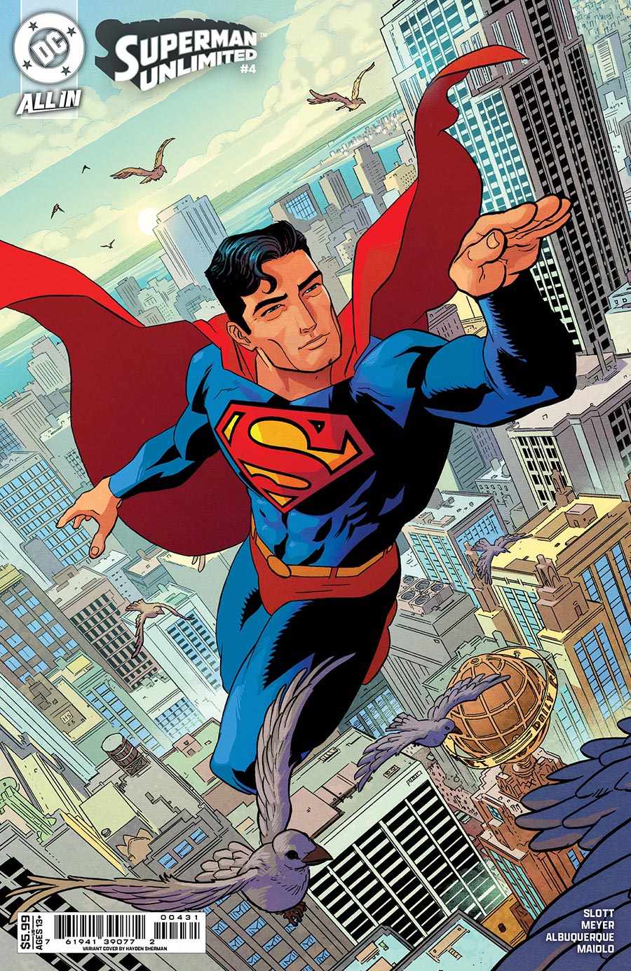 Superman Unlimited #4 Cover C Variant Hayden Sherman Card Stock Cover (DC All In)