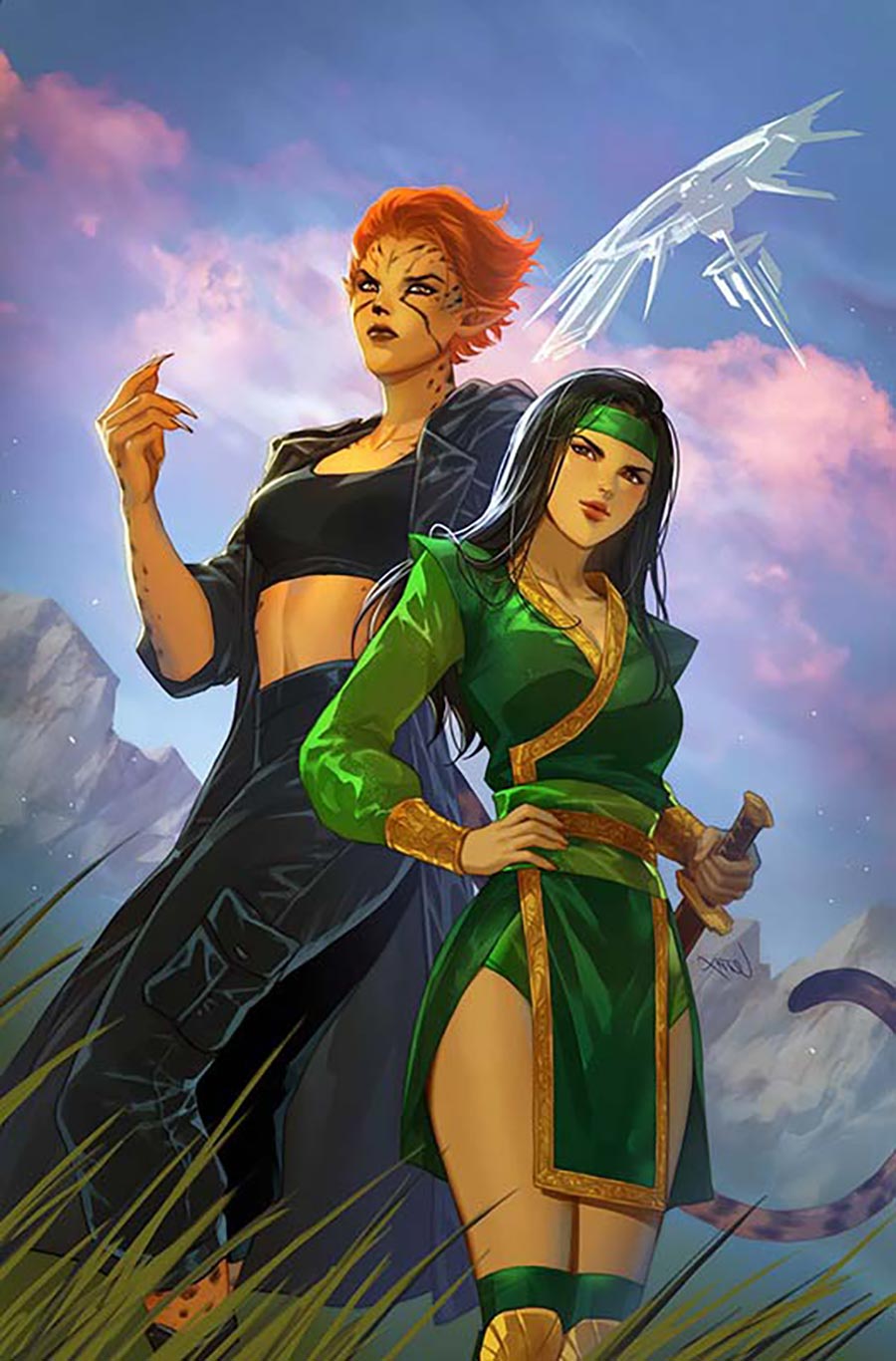 Cheetah And Cheshire Rob The Justice League #1 Cover C Variant Lesley Leirix Li Card Stock Cover (DC All In)