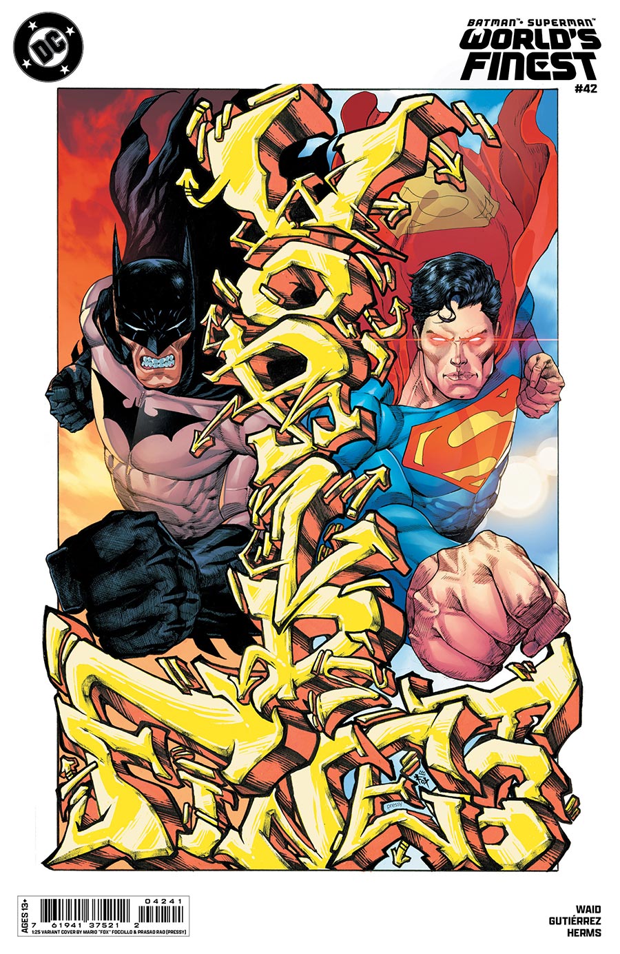 Batman Superman Worlds Finest #42 Cover D Incentive Mario Foccillo Card Stock Variant Cover (DC All In)