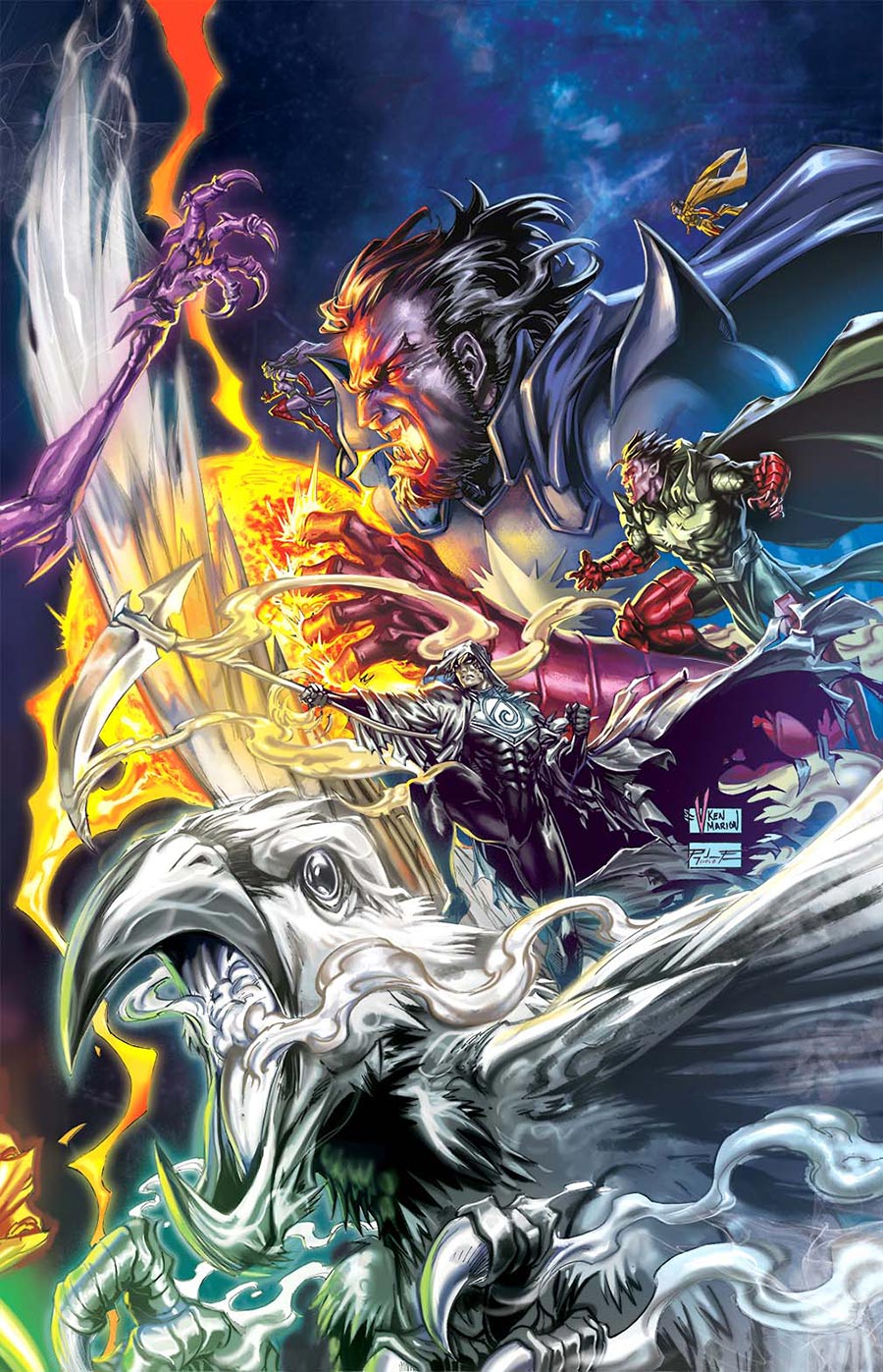 Green Lantern Corps Vol 4 #7 Cover A Regular V Ken Marion Connecting Cover (DC All In)(Starbreaker Supremacy Part 2)