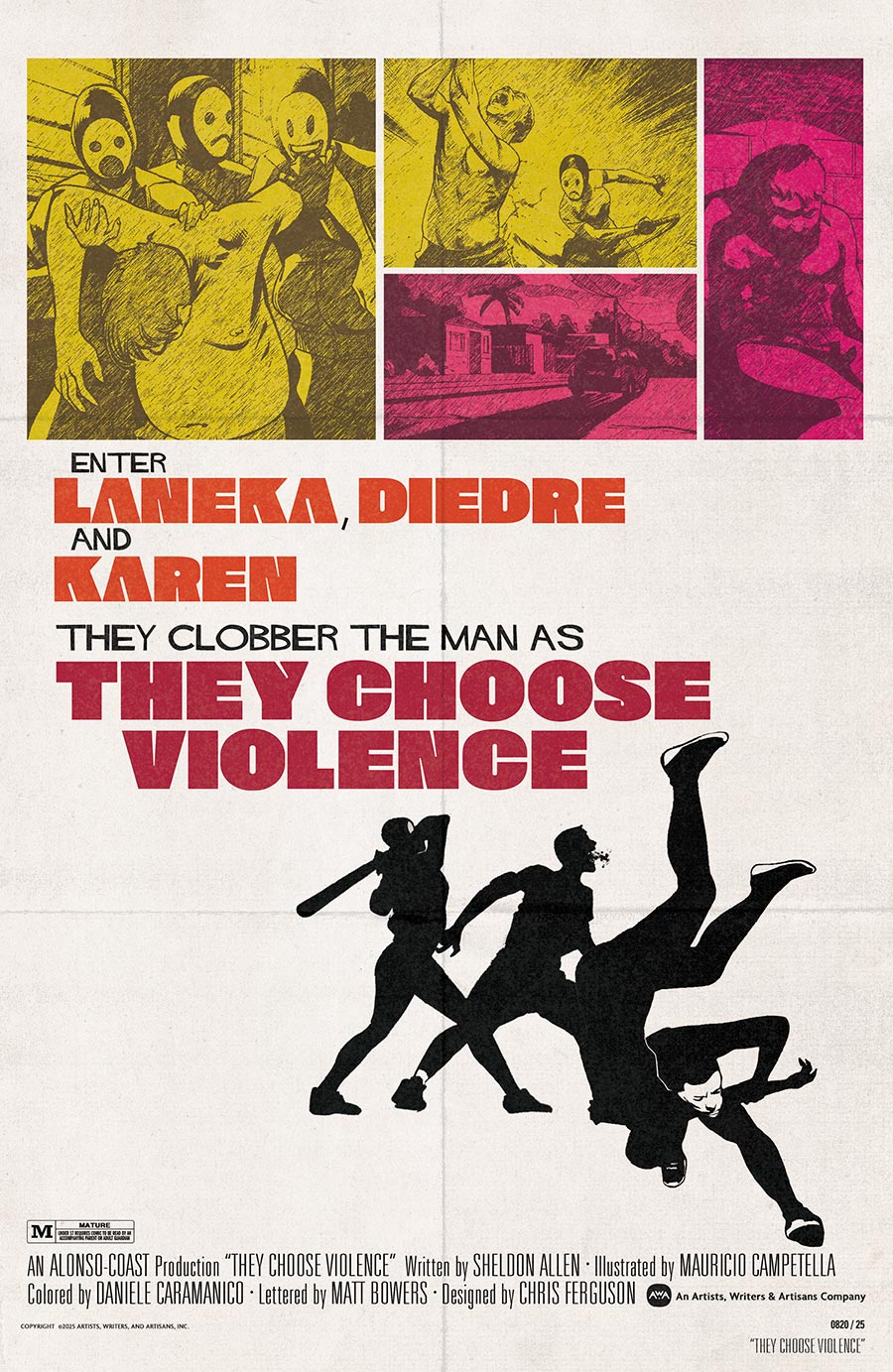 They Choose Violence #3 Cover B Variant Chris Ferguson & Mauricio Campatella Blaxploitation Film Homage Cover