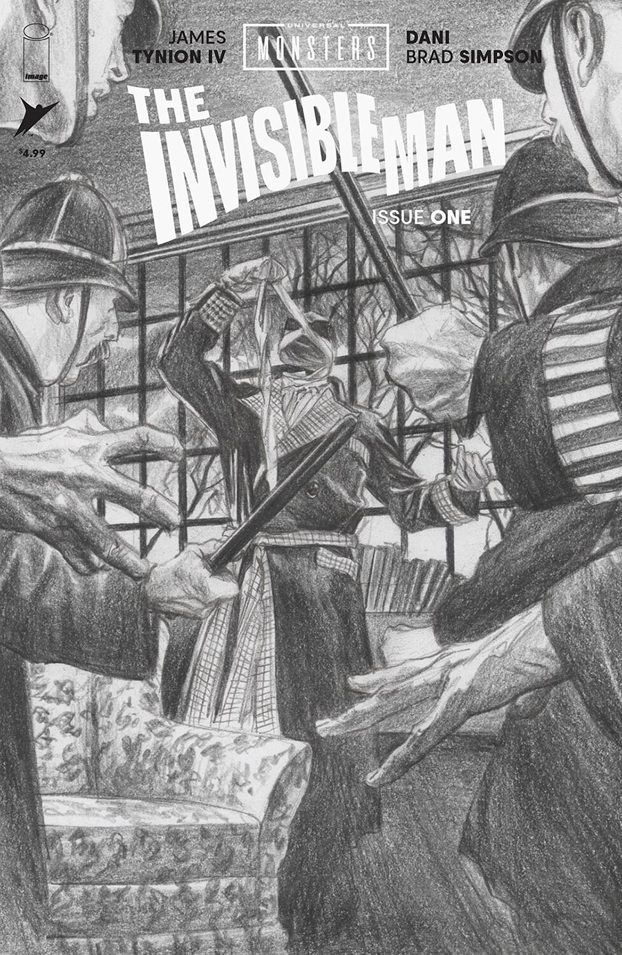 Universal Monsters The Invisible Man #1 Cover F Incentive Alex Ross Pencil Sketch Variant Cover