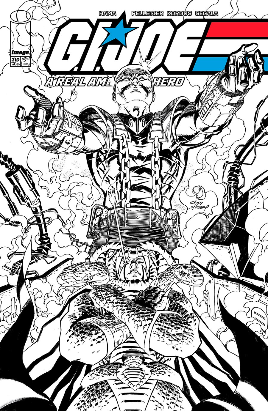 GI Joe A Real American Hero #319 Cover B Variant Andy Kubert Black & White Cover