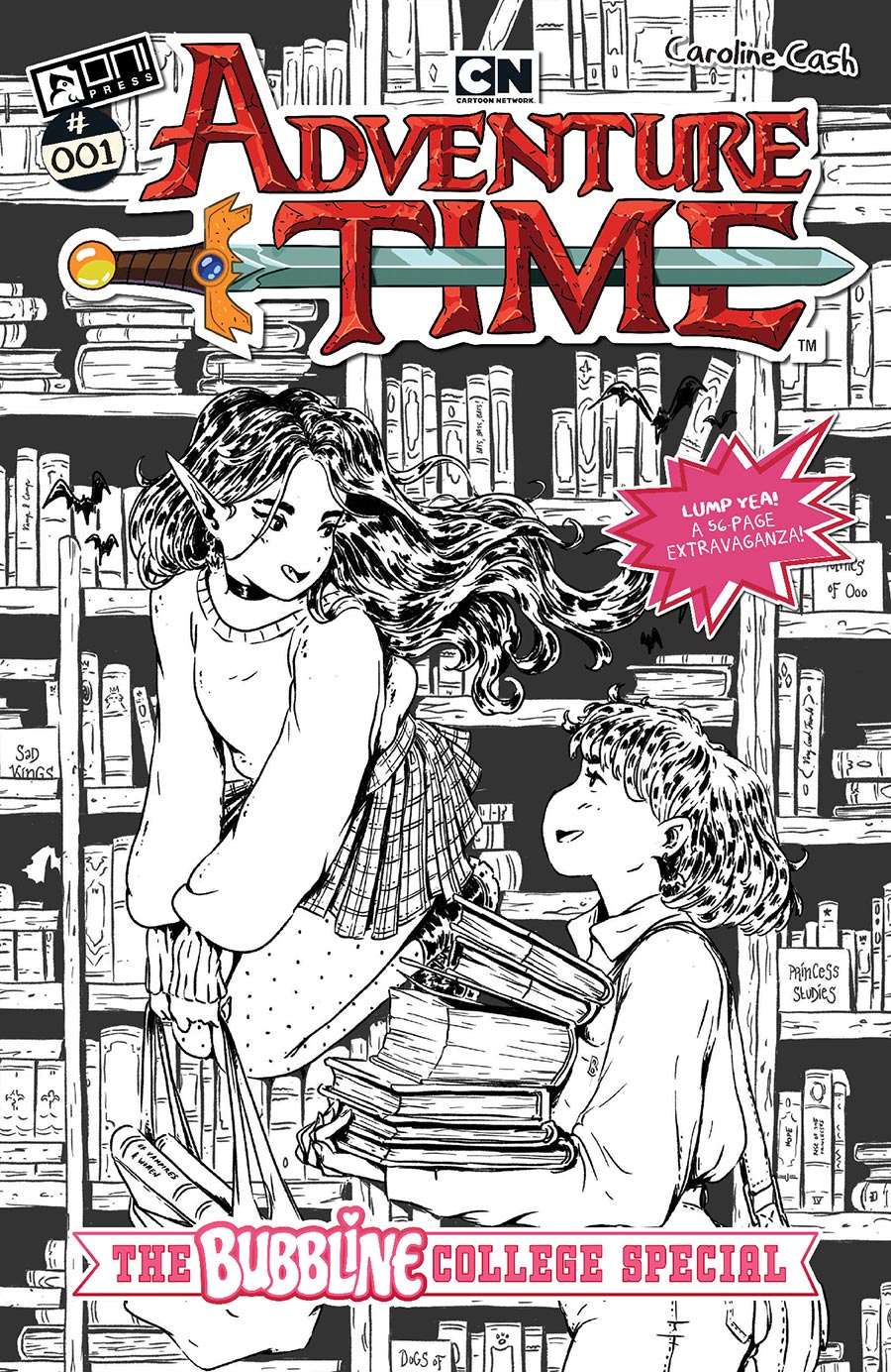 Adventure Time The Bubbline College Special # 1 (One Shot) Cover D Incentive Chloe Stawski Black & White Cover