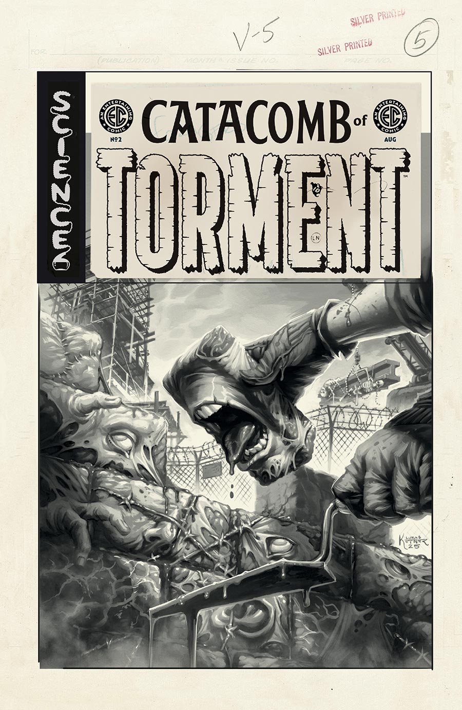 Catacomb Of Torment #2 Cover D Incentive Lukas Ketner Black & White Artist Edition Cover (EC Comics)