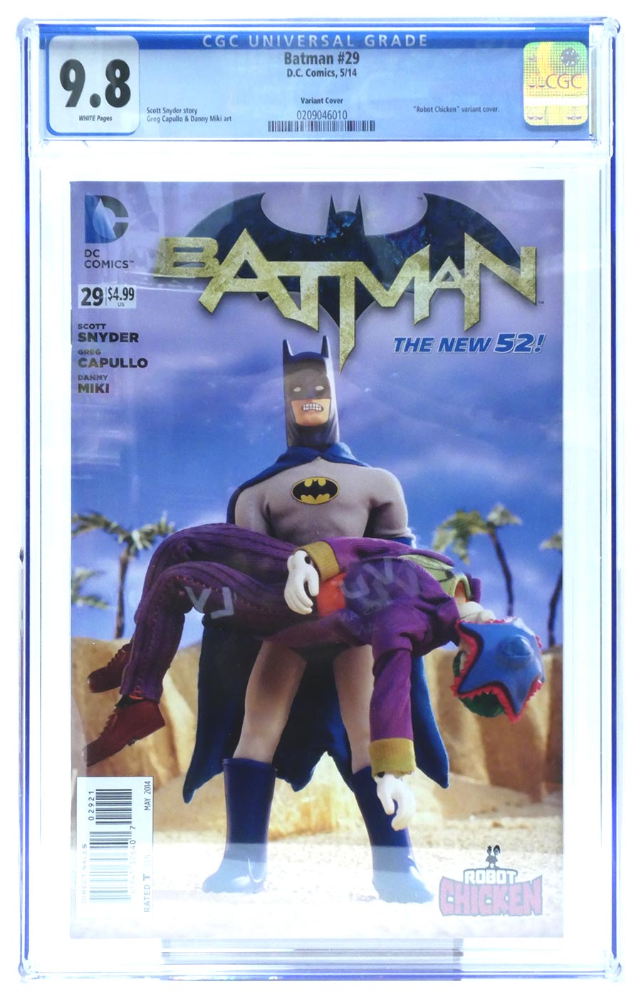 Batman Vol 2 #29 Cover G Incentive Robot Chicken Variant Cover (Zero Year Tie-In) CGC 9.8
