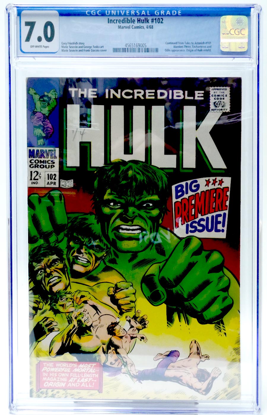 Incredible Hulk #102 Cover C CGC 7.0