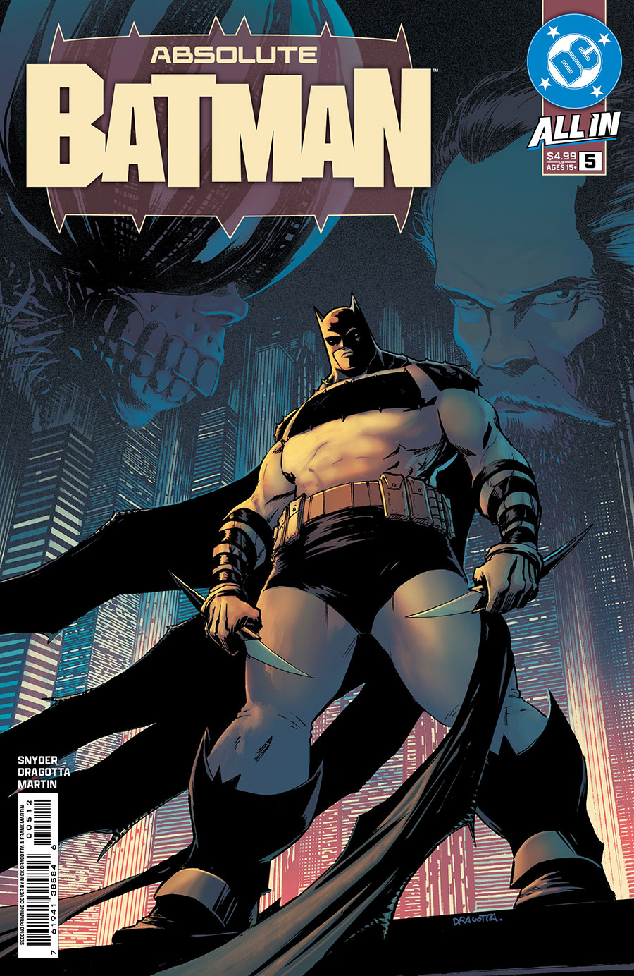 Absolute Batman #5 Cover G 2nd Ptg Nick Dragotta Logo Color Variant Cover (DC All In)