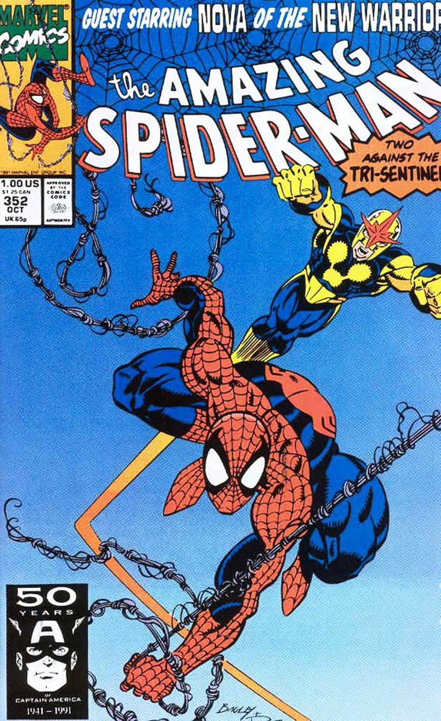 Amazing Spider-Man #352 Cover B Signed and Remarked by Sam De La Rosa (w/CoA)
