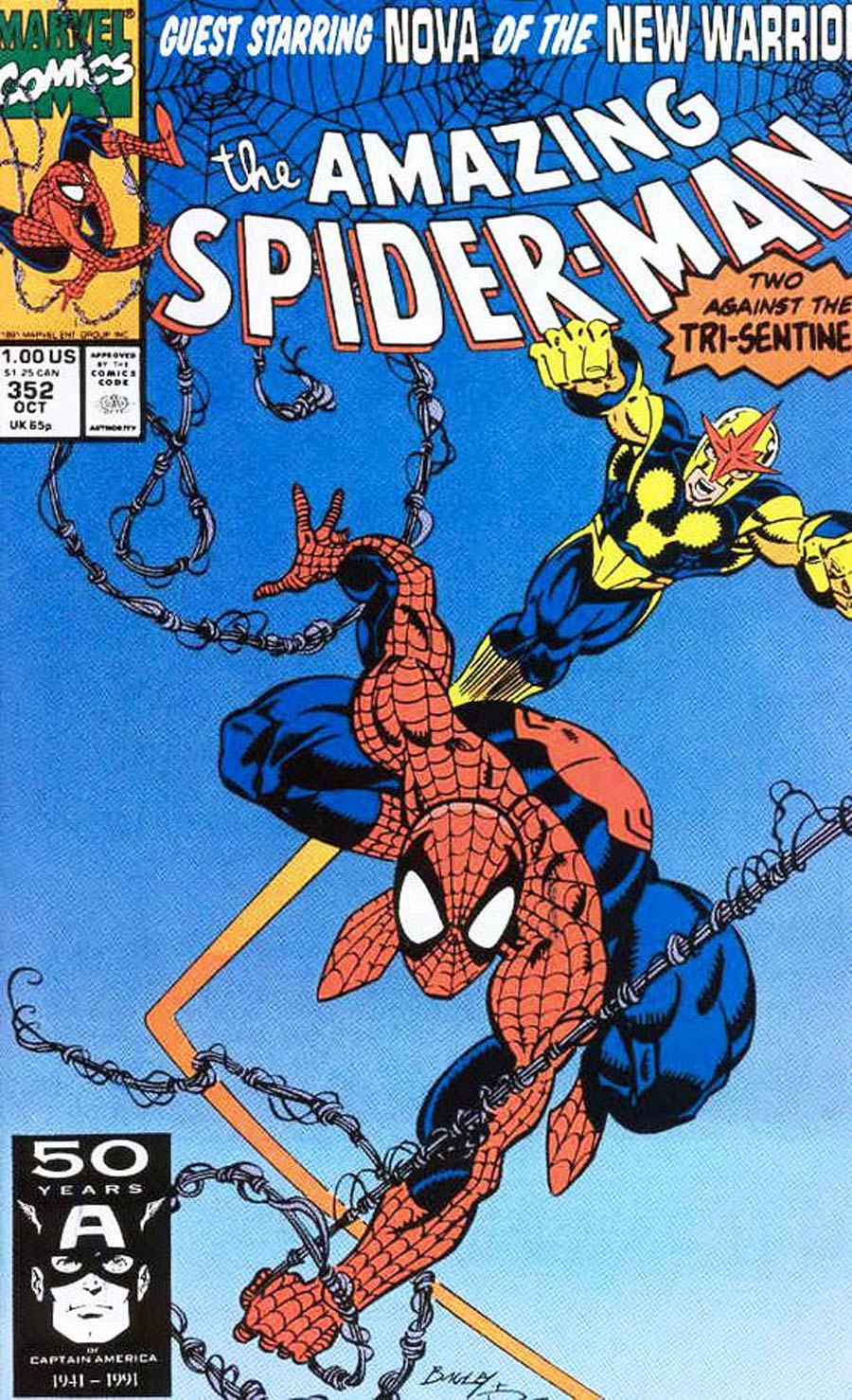 Amazing Spider-Man #352 Cover C Signed and Remarked by Sam De La Rosa (w/o CoA)