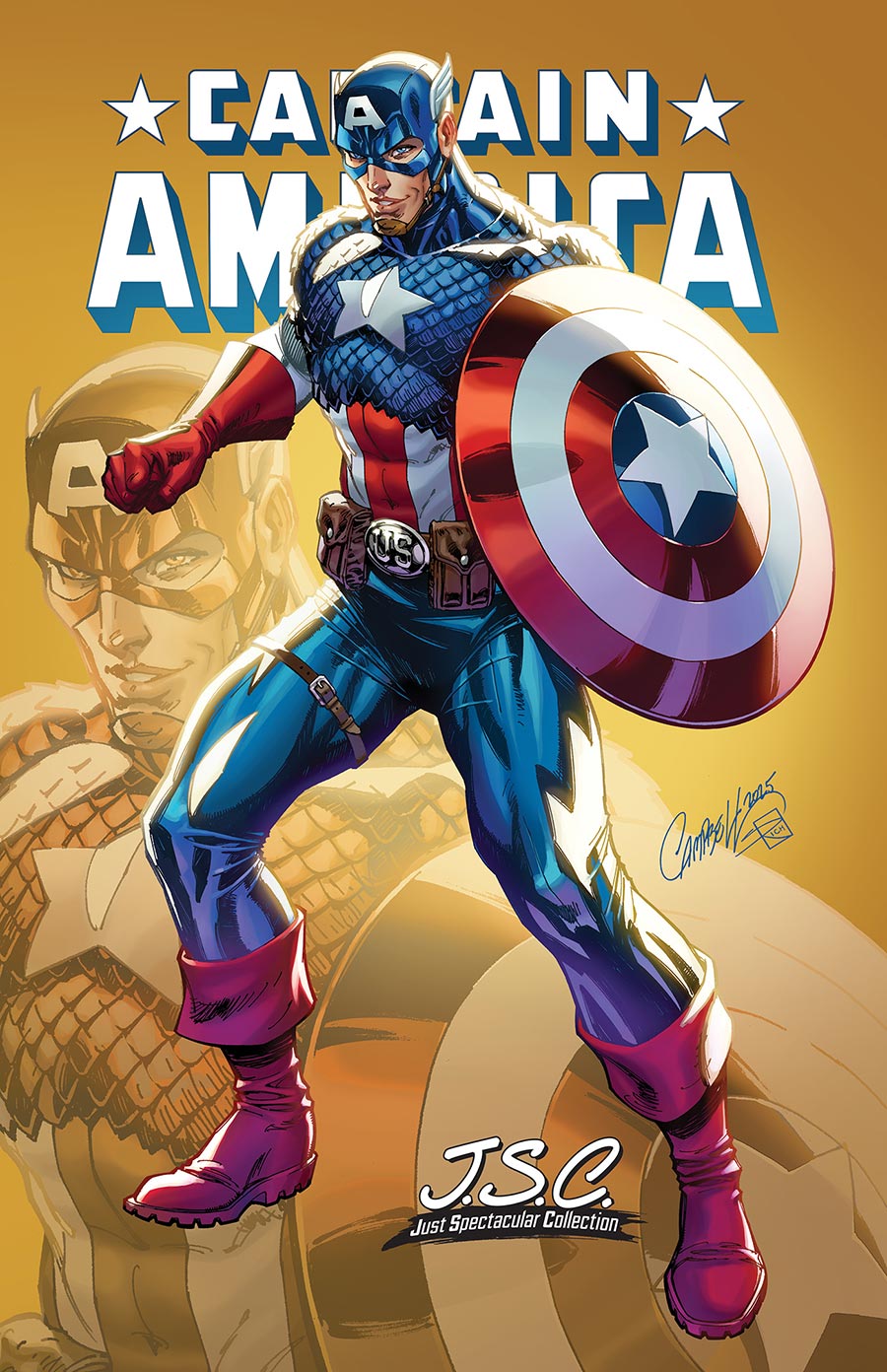 Captain America Vol 11 #2 Cover B Variant J Scott Campbell Just Spectacular Collection Cover
