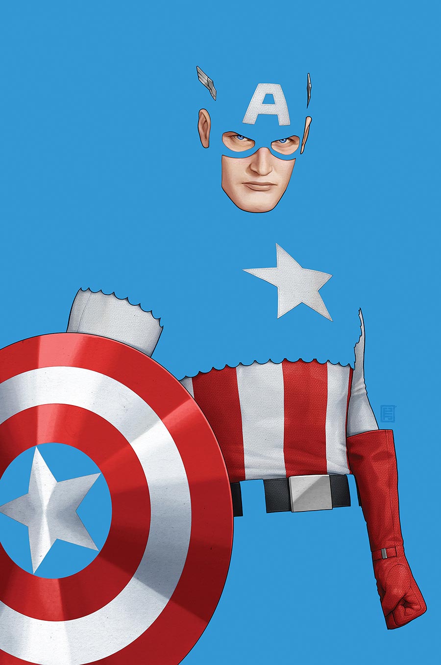 Captain America Vol 11 #2 Cover D Variant John Tyler Christopher Negative Space Virgin Cover