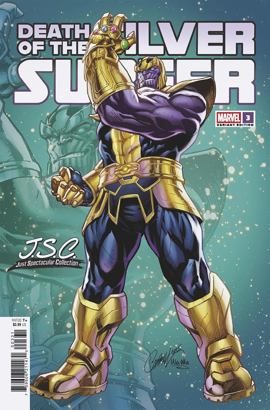 Death Of The Silver Surfer #3 Cover B Variant J Scott Campbell Just Spectacular Collection Cover