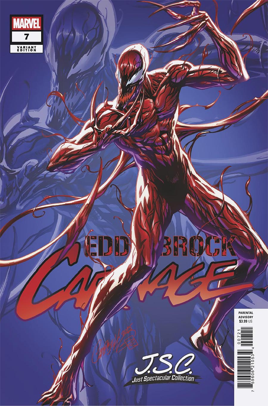 Eddie Brock Carnage #7 Cover B Variant J Scott Campbell Just Spectacular Collection Cover
