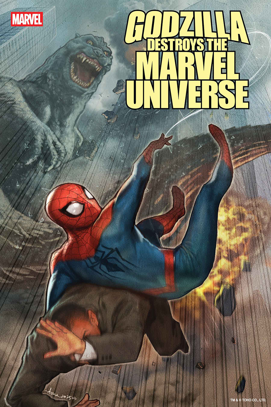 Godzilla Destroys The Marvel Universe #2 Cover E Variant Stonehouse Cover