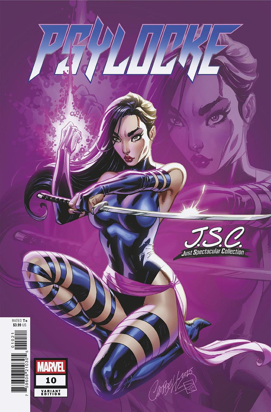 Psylocke Vol 2 #10 Cover B Variant J Scott Campbell Just Spectacular Collection Cover