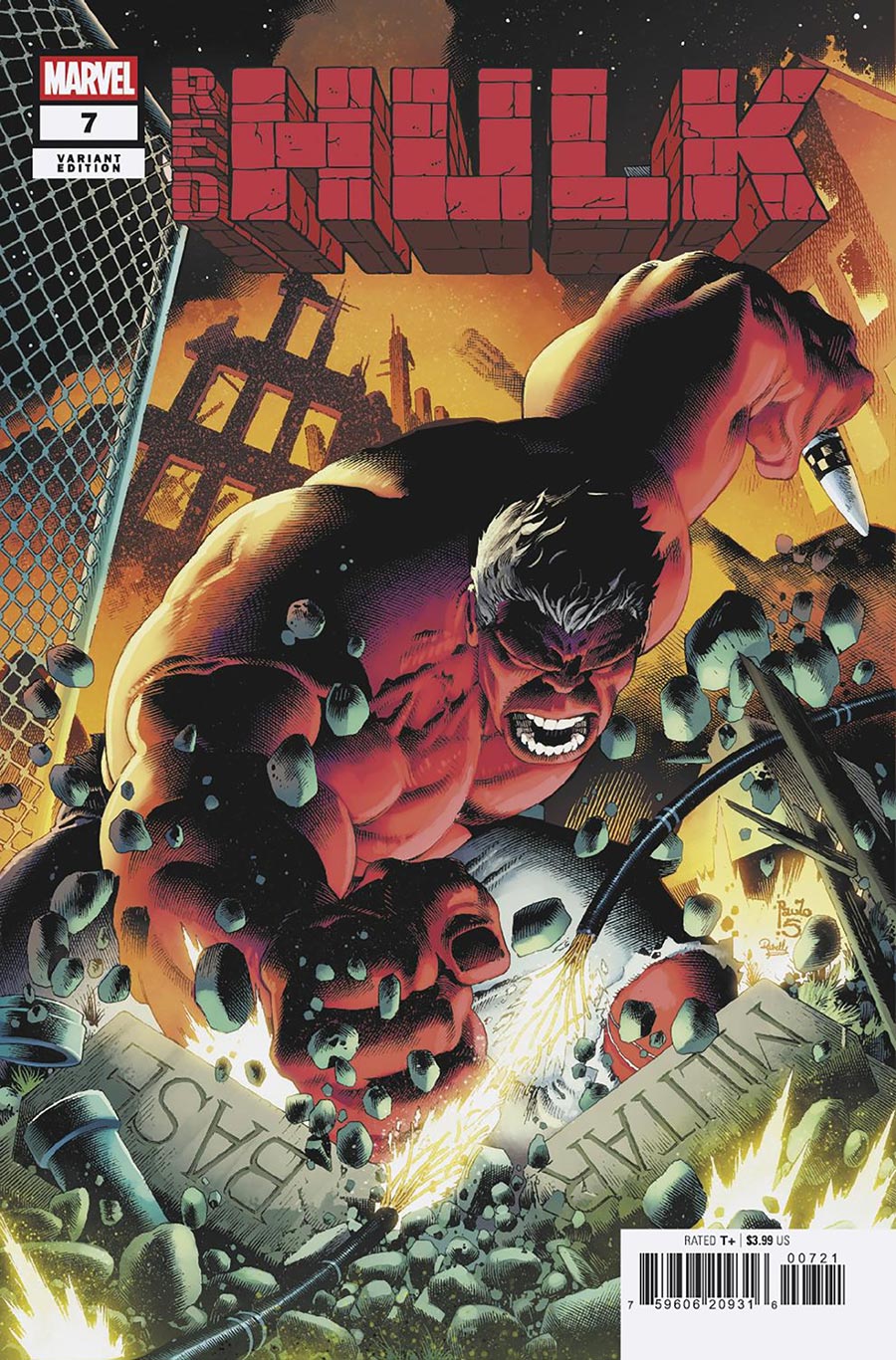 Red Hulk #7 Cover B Variant Paulo Siqueira Cover (One World Under Doom Tie-In)