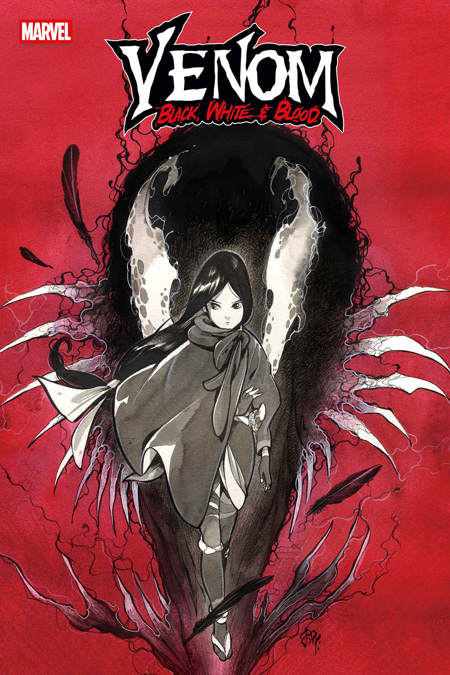 Venom Black White & Blood #1 Cover B Variant Peach Momoko Cover
