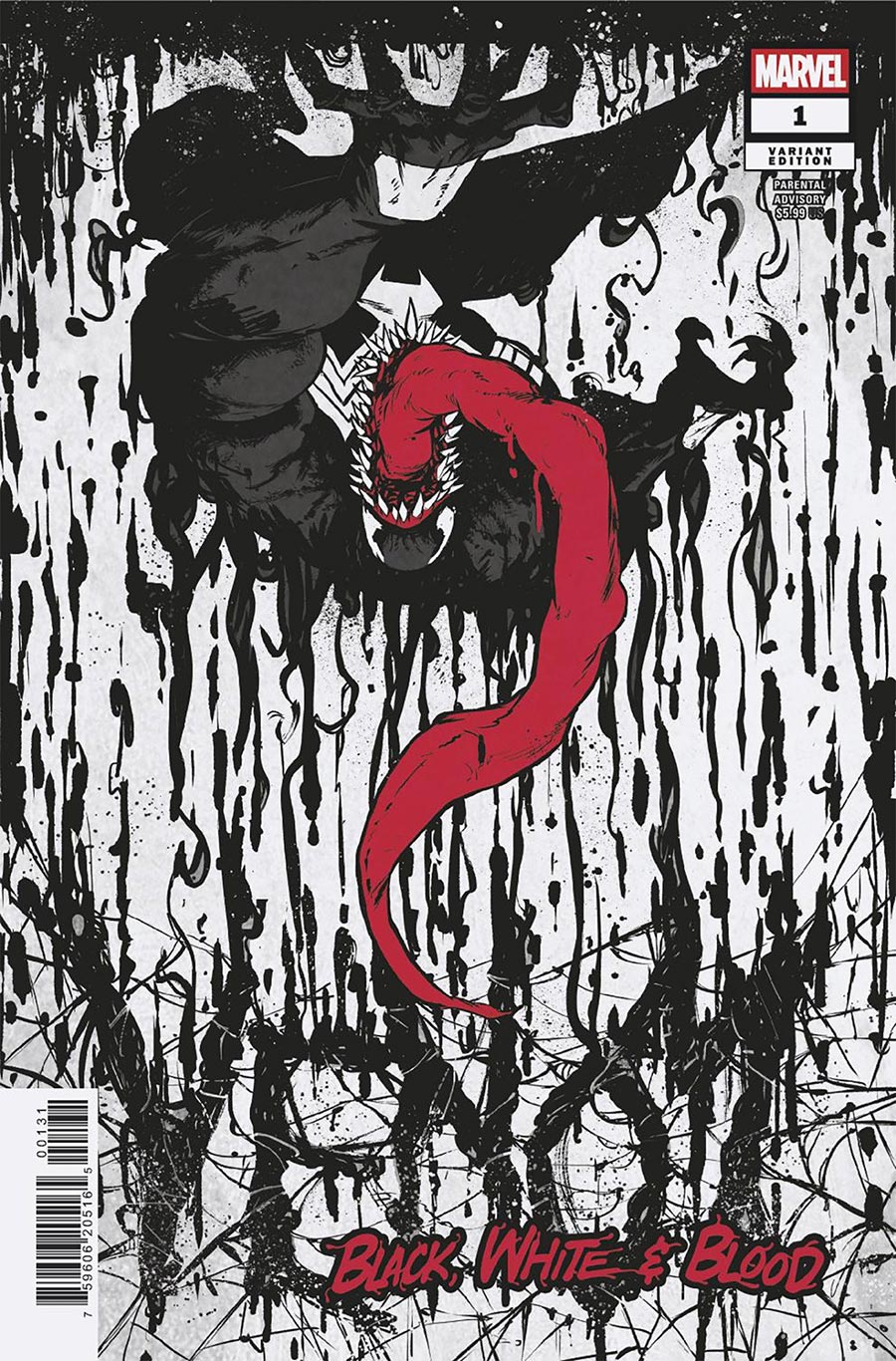 Venom Black White & Blood #1 Cover C Variant Sanford Greene Cover